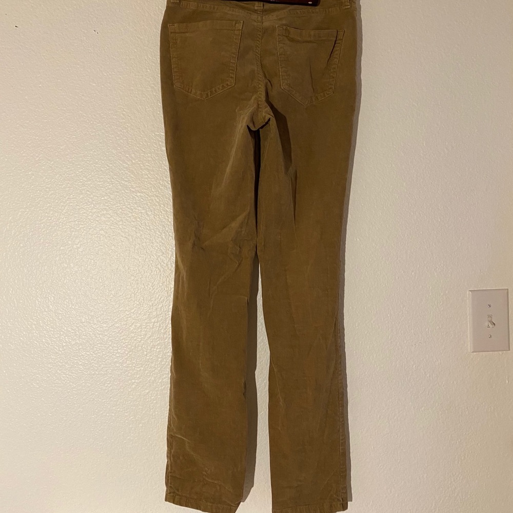 tan corduroy straight leg pants